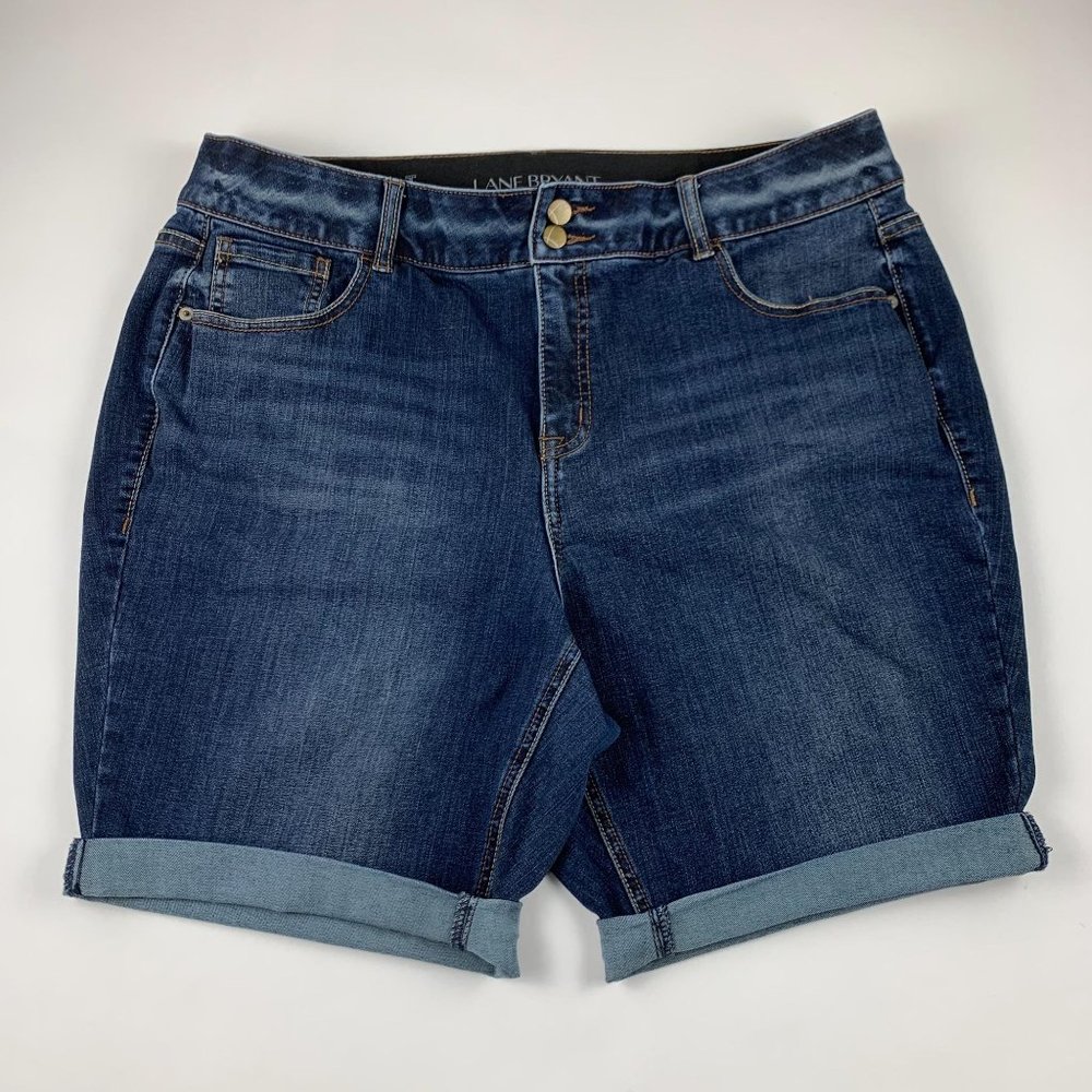 Lane Bryant Cuffed Denim Bermuda Shorts 20
